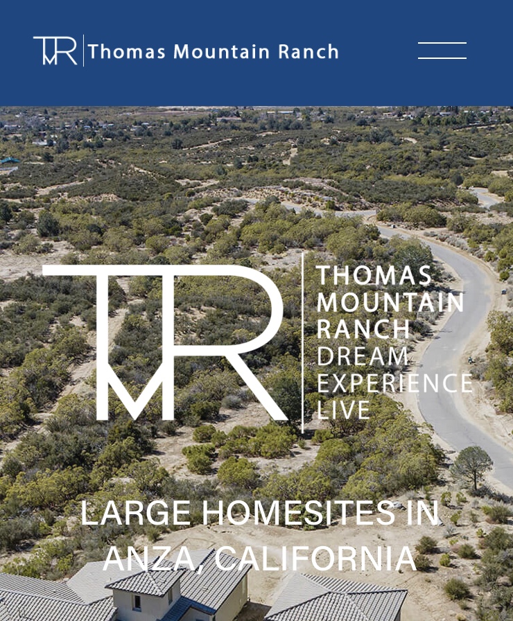 THOMAS MOUNTAIN RANCHS 30 MILES FROM PALM DESERT, HIGH DESERT